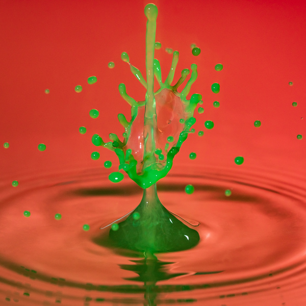 Water droplet collision - Christmas Tree by Steve Heap