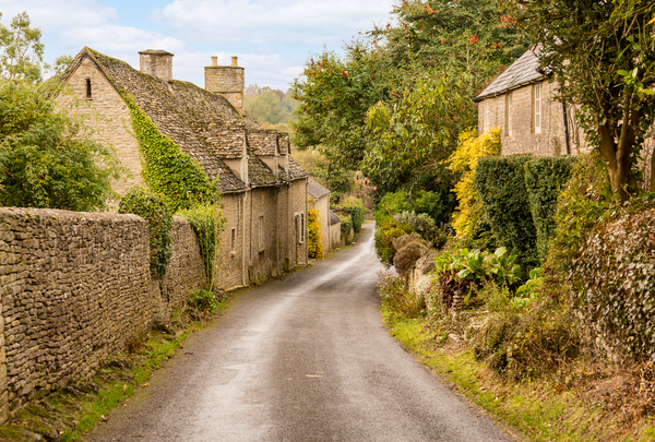 Minster Lovell in Cotswold district of England Print