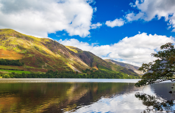 Reflections in Buttermere in Lake District by Steve Heap