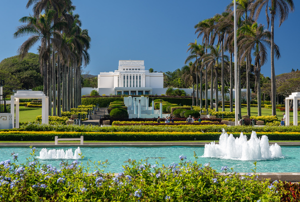 Gardens of Laie Hawaii Temple by Steve Heap