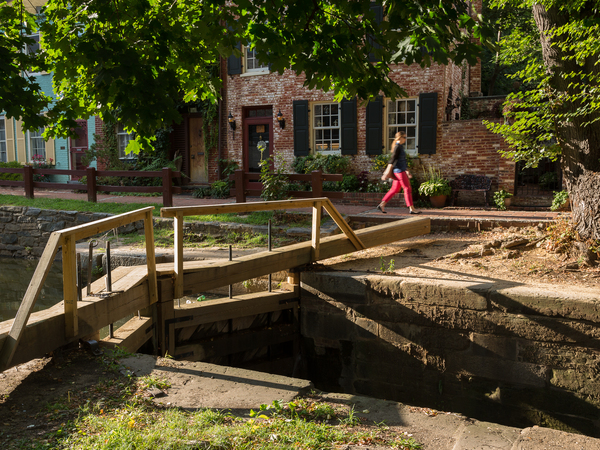 Lock gates on the old canal in Georgetown Washington DC by Steve Heap