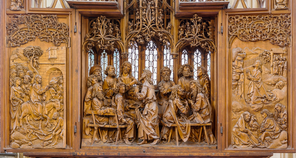 Atlar carving in Rothenburg ob der Tauber Print