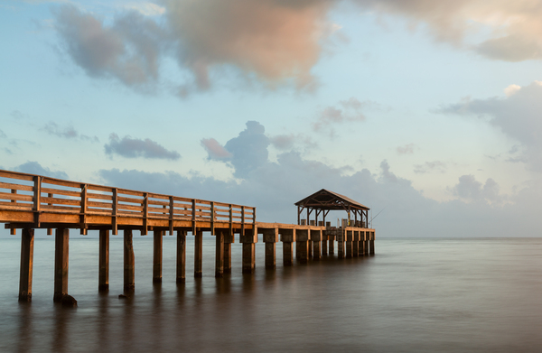 Long exposure Waimea Pier Kauai by Steve Heap