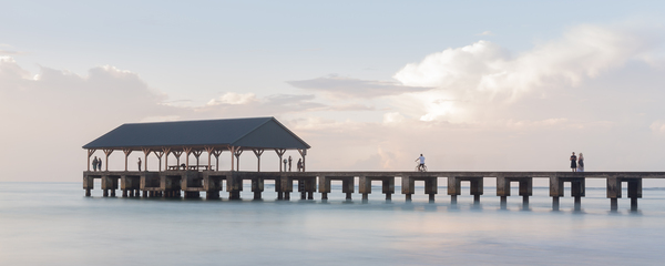Sunrise over Hanalei Pier Kauai Hawaii by Steve Heap
