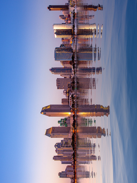 San Diego Skyline at sunset from Coronado by Steve Heap