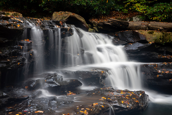 Side view of waterfall on Deckers Creek near Masontown Print