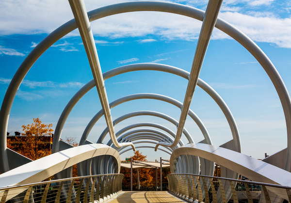 Pedestrian Bridge across canal in Yards Park by Steve Heap