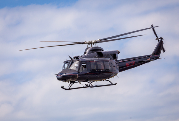 Bell 412 Helicopter coming in to land by Steve Heap