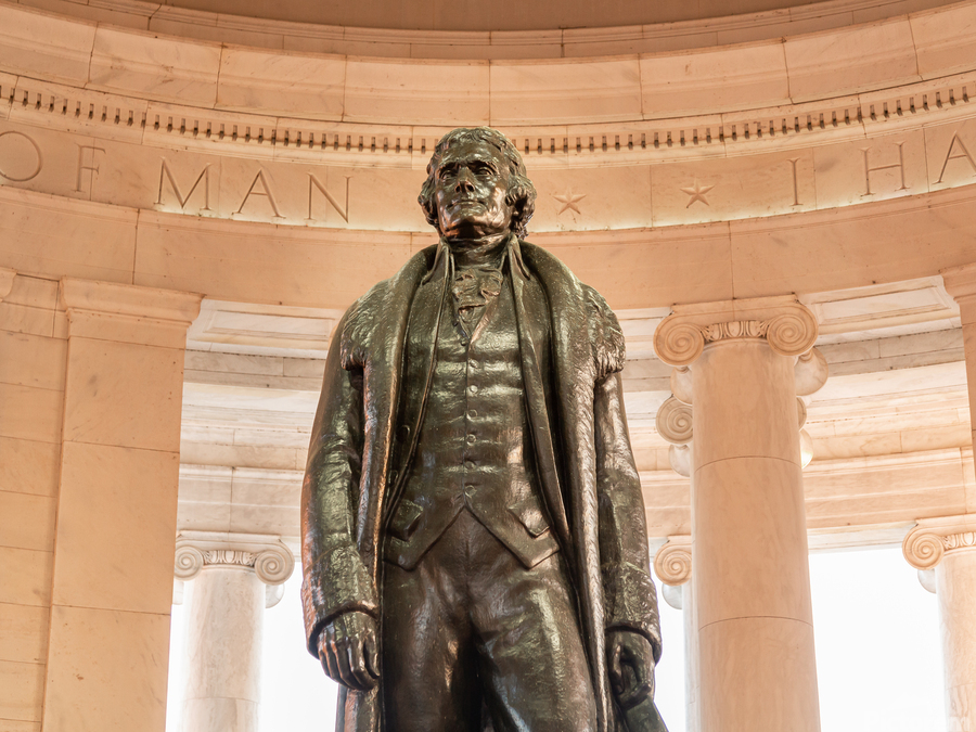 Statue of Thomas Jefferson Washington DC  Print