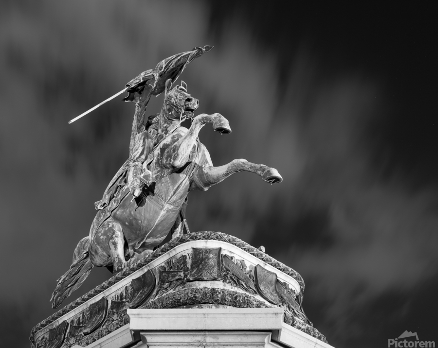 Equestrian statue Heldenplatz Vienna Austria  Print