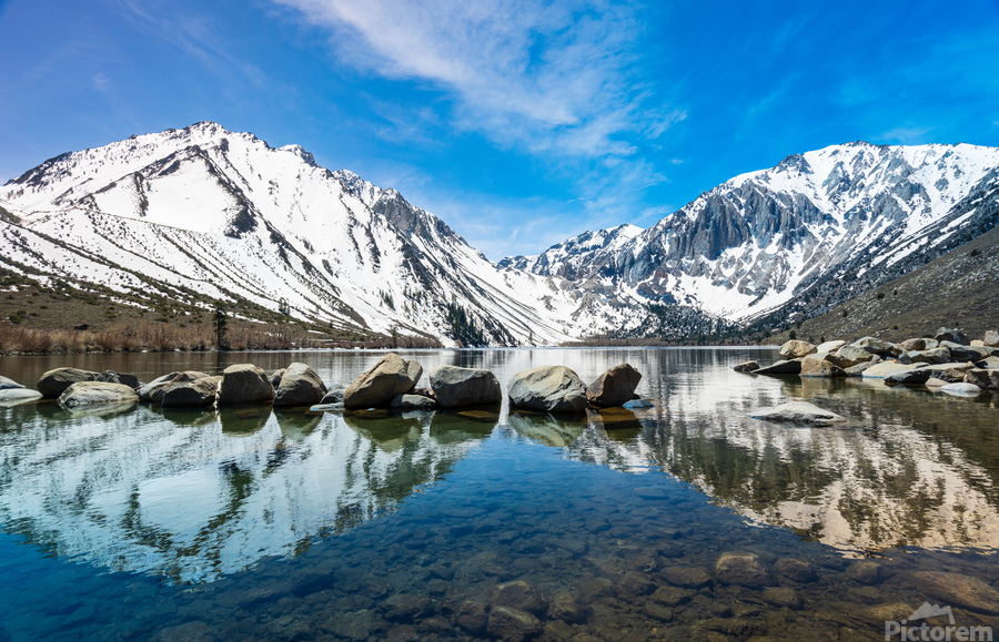 Reflections in Convict Lake in Sierra Nevadas  Print