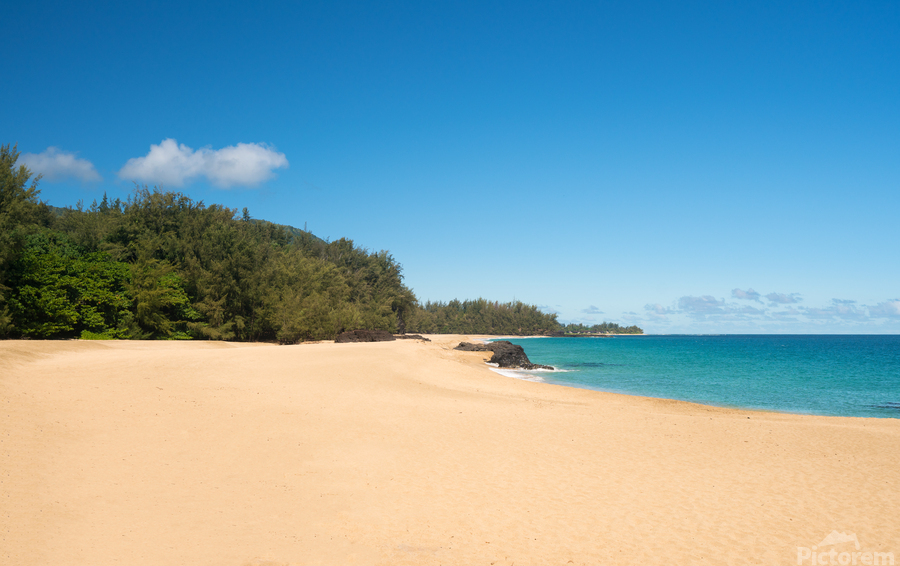 Lumahai Beach Kauai on calm day  Print