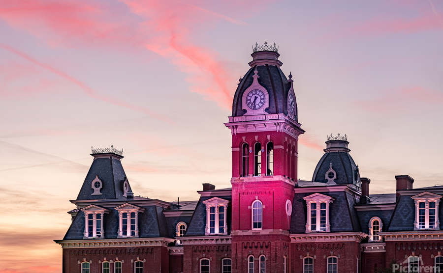 Woodburn Hall at West Virginia University in Morgantown WV  Print