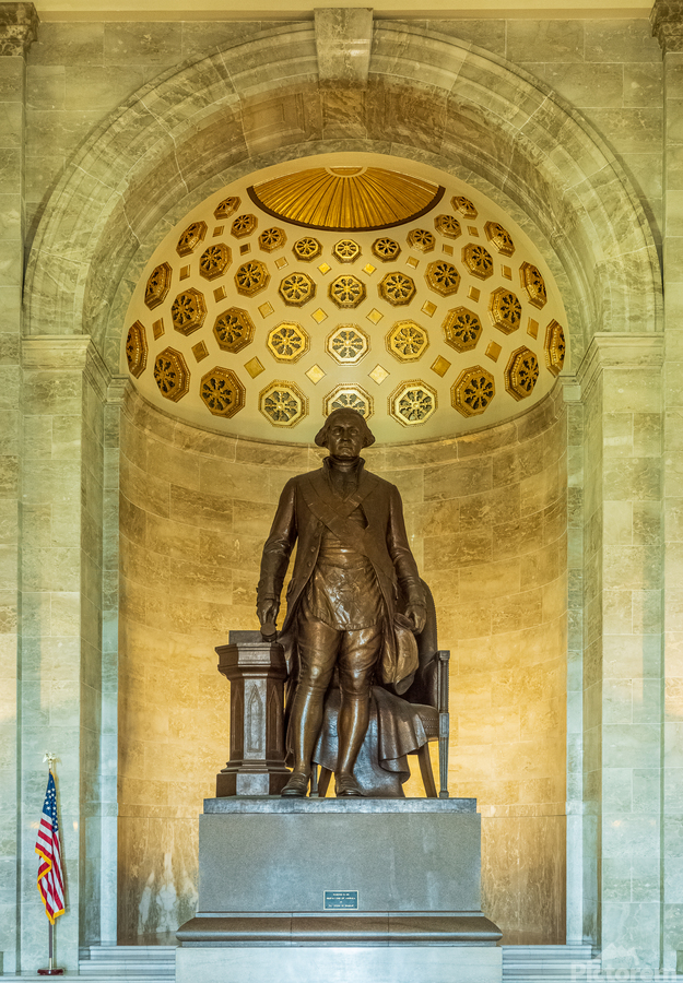 Statue of George Washington in Masonic Memorial  Print