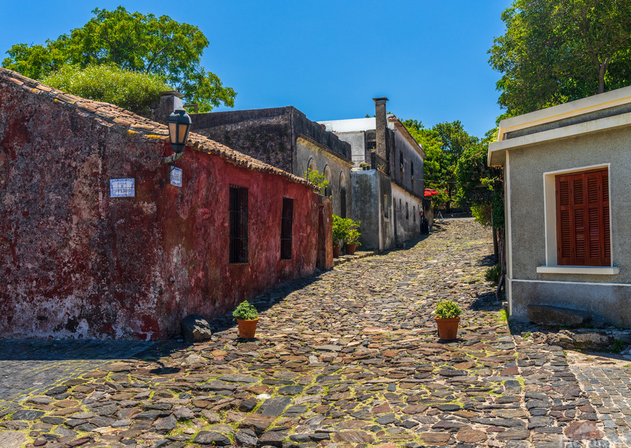 Street of Sighs in historical town of Colonia del Sacramento  Print