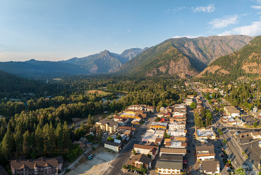 Leavenworth the Bavarian Alpine village in Cascades WA  Print