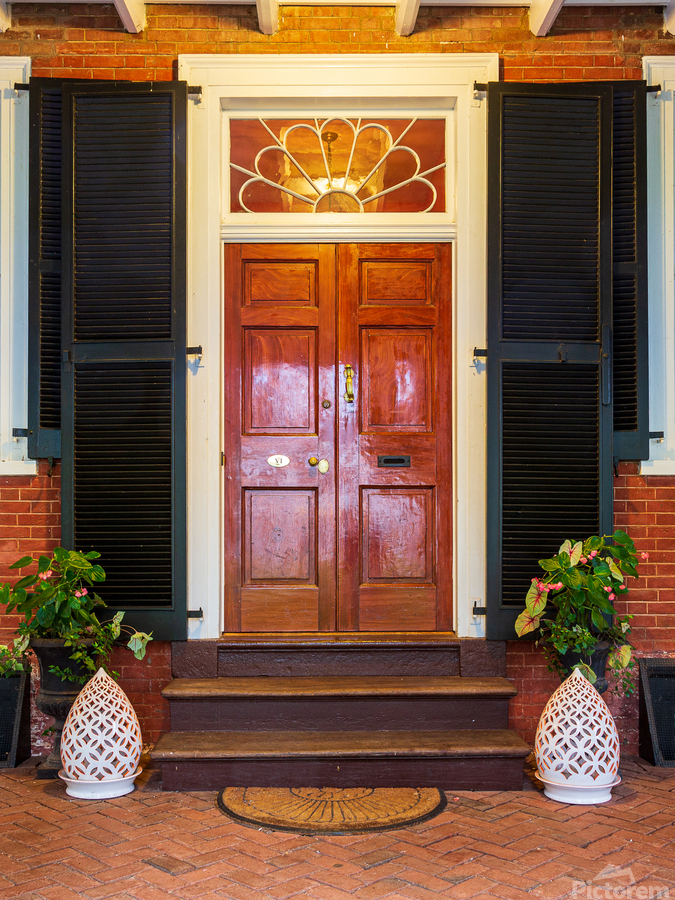 Mahogany doorway and entrance hall UVA  Print