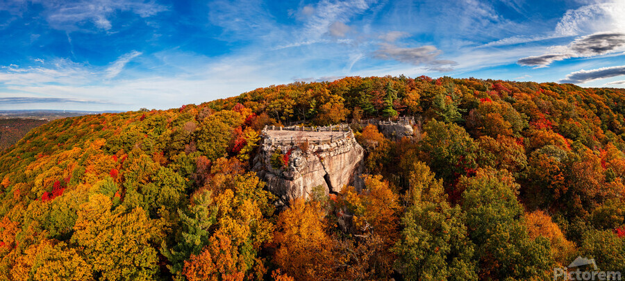 Coopers Rock state park overlook in West Virginia with fall colors  Print