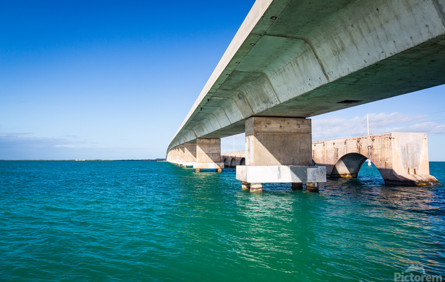 Florida Keys bridge and heritage trail  Print