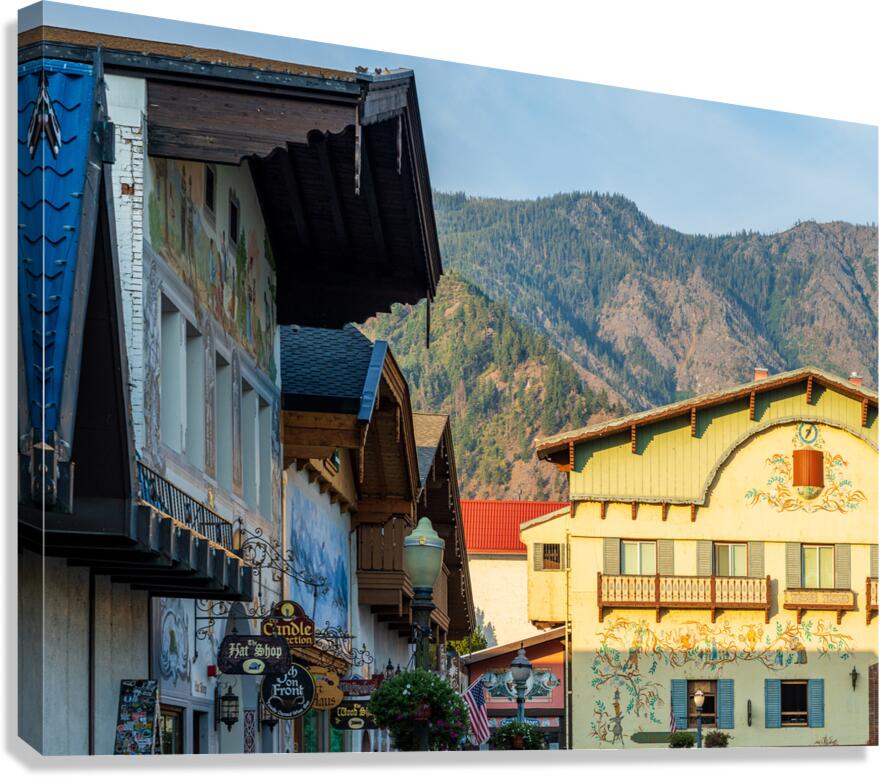 Candles and hat stores in the Alpine village of Leavenworth WA Canvas Print