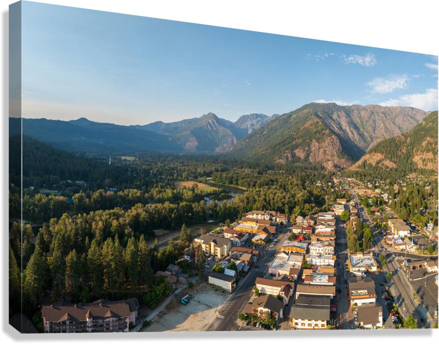 Leavenworth the Bavarian Alpine village in Cascades WA Canvas Print