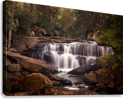 Water cascade on Deckers Creek near Masontown WV Canvas Print