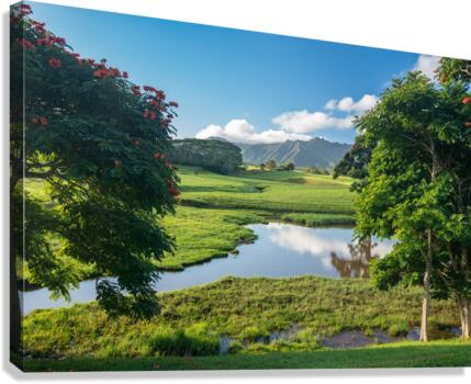 Striking Jurassic landscape on Kauai Canvas Print