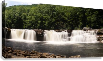 Three distinct waterfalls at High Falls of Cheat  Canvas Print