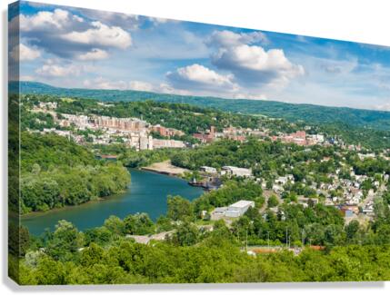 Overview of City of Morgantown WV  Impression sur toile