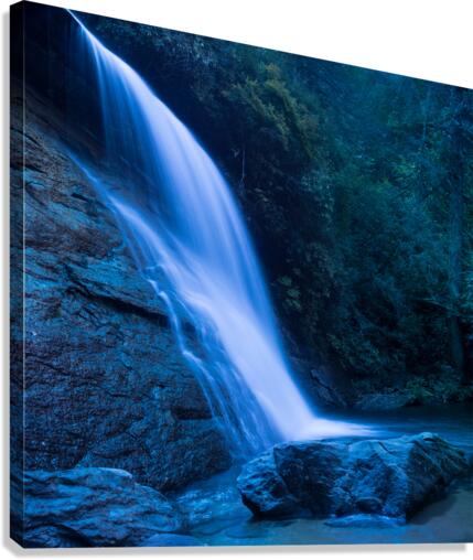Silver Run falls waterfall near Cashiers NC Canvas Print