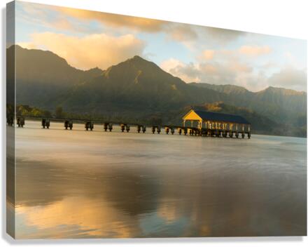 Sunrise over Hanalei Bay Kauai Hawaii Canvas Print