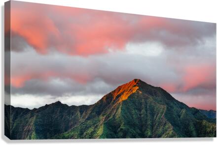 Panorama of Hanalei on island of Kauai  Impression sur toile