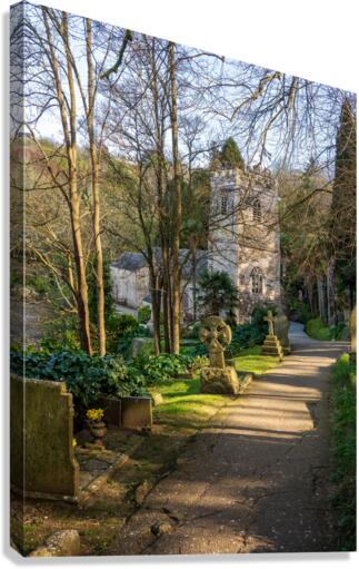 St Just in Roseland parish church in Cornwall UK Canvas Print