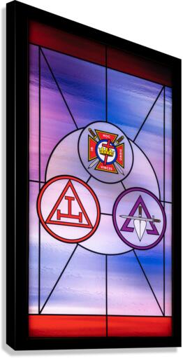 Stained glass window for the order of the Knights Templar  Impression sur toile