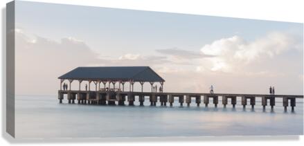 Sunrise over Hanalei Pier Kauai Hawaii Canvas Print