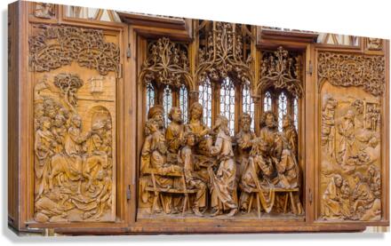 Atlar carving in Rothenburg ob der Tauber Canvas Print