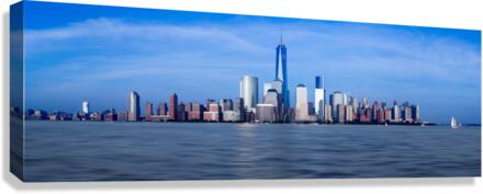 Panorama of Lower Manhattan at dusk Canvas Print