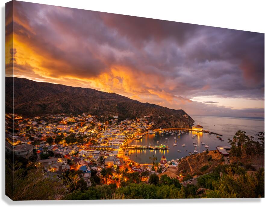 Sunset in Avalon on Catalina Island Canvas Print