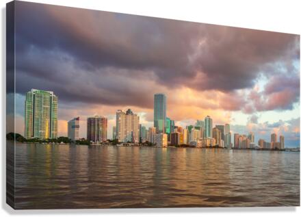 Dawn view of Miami Skyline  Canvas Print