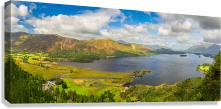 Derwent Water Panorama Canvas Print