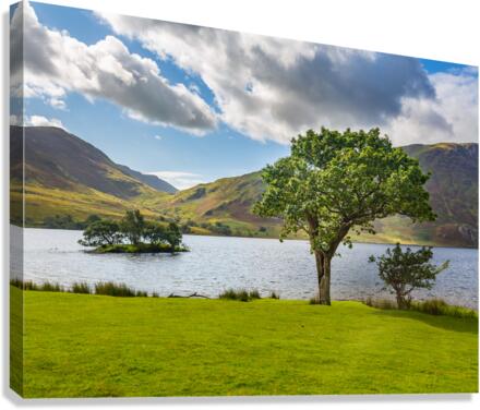 View over Crummock Water in Lake District Canvas Print