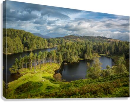 Clouds over Tarn Hows in English Lake District Canvas Print