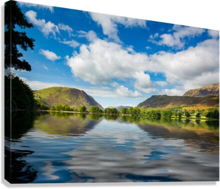 Reflections in Buttermere in Lake District  Canvas Print