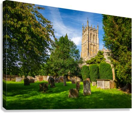 Church and graveyard in Chipping Campden  Canvas Print
