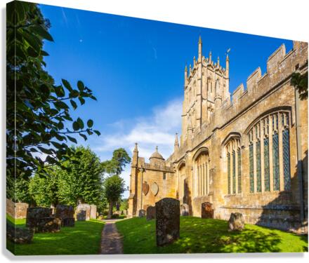 Church and graveyard in Chipping Campden  Canvas Print