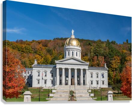 Gold dome of Vermont State House in Montpelier Canvas Print