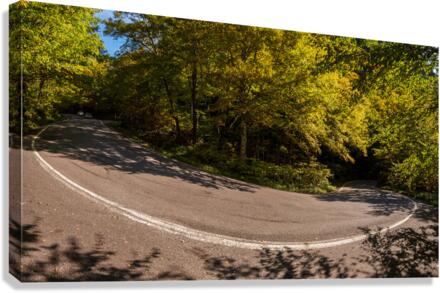 Narrow hairpin bend in Smugglers Notch in Vermont Canvas Print