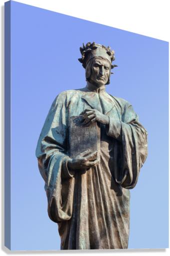 Dante statue with Divine Comedy in Meridian Hill Canvas Print