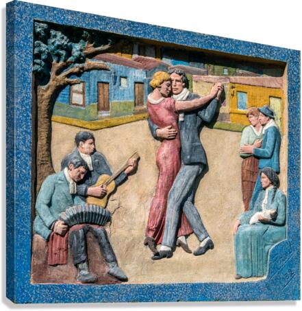 Carnation of the Air bas-relief painting by Luis Perlotti Canvas Print