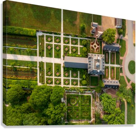 Top down view of Governors Palace in Williamsburg Virginia  Canvas Print